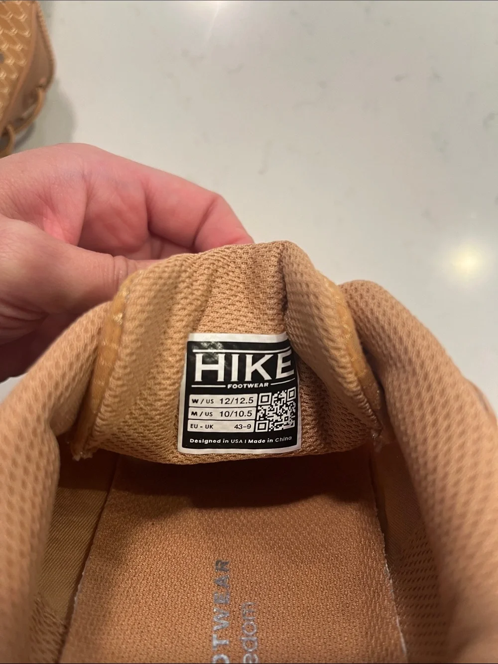 Men's Hike Footwear Tan Casual Knit Sneakers NET